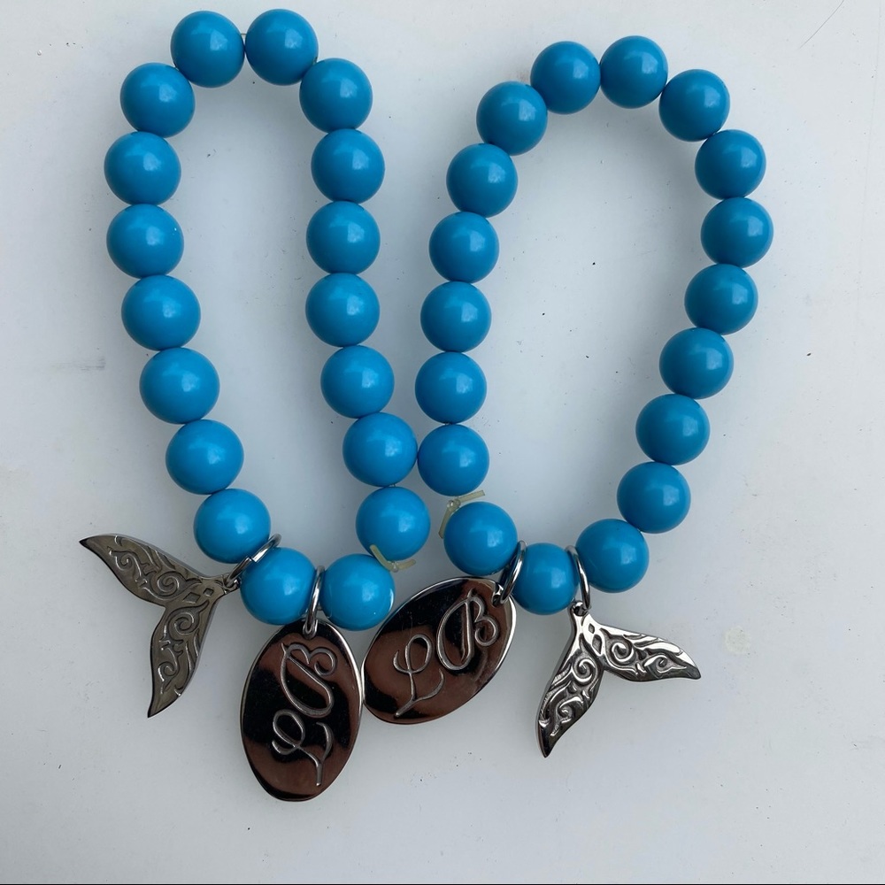 Bundle 2 lisa blue call of whale bracelets